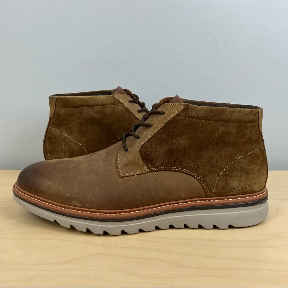Johnston & Murphy Men’s Size 10.0 M Brayden Chukka Boots Brown Leather
